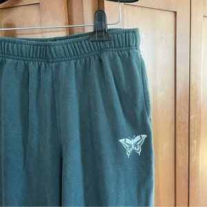 Green Butterfly Pacsun Sweatpants